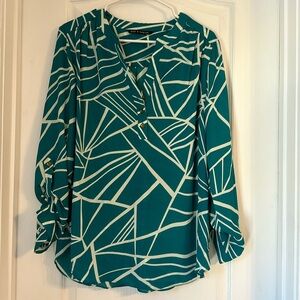 Women’s Scoop Neck Blouse Bell Sleeves Size Large